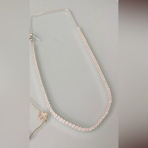 Silver tennis necklace